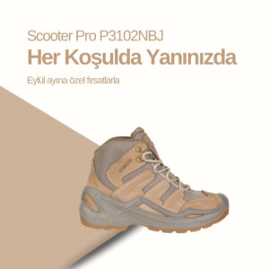 Scooter Pro P3102 Bej Kışlık Yarım Bot
